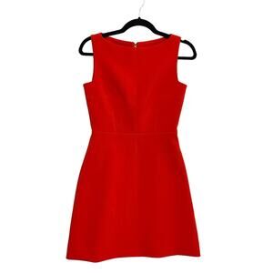 Kate Spade Fit & Flare Sleeveless Dress Women's Sz 0 Red Lined Feminine Chic